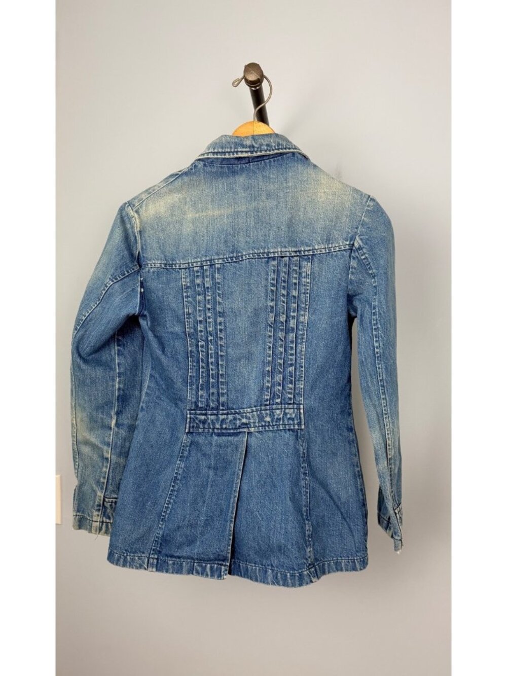 Landlubber Vintage Denim Jacket With Button Front & Pockets USA Made Womens XS - Picture 2 of 16